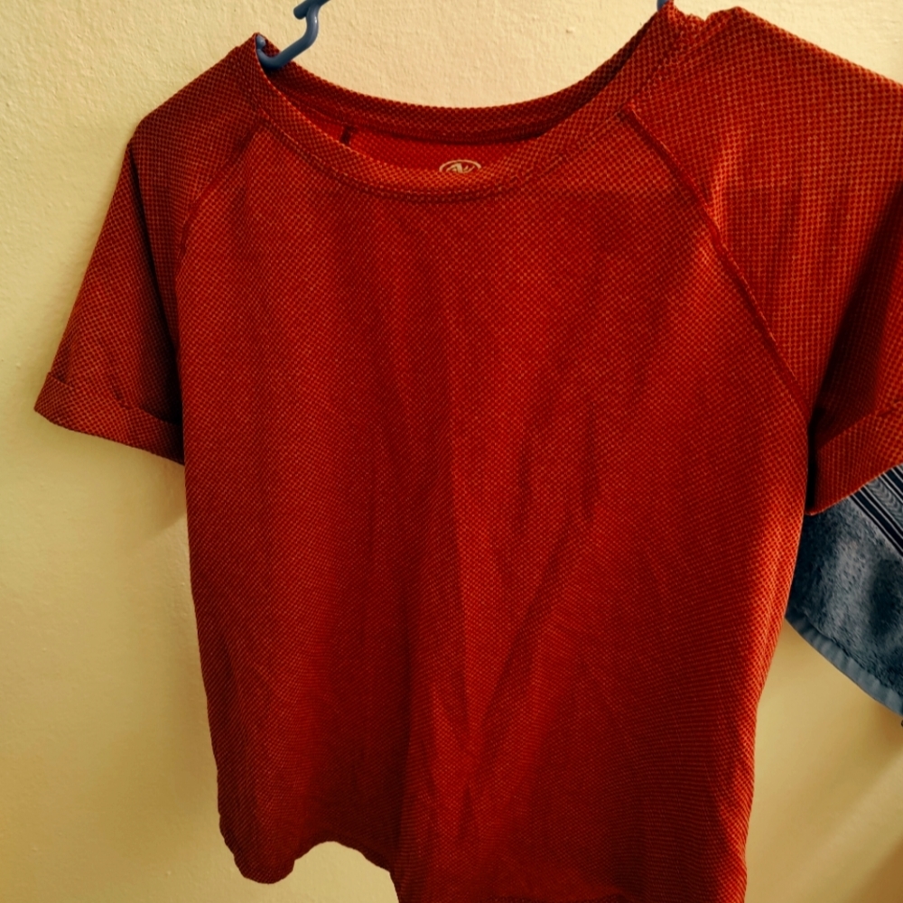 Red dry fit top. Walmart brand